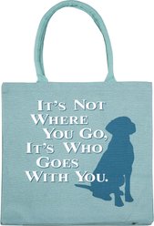 Dog is Good Go with You Canvas Dog Tote Bag, Antique White, 16 x 16-in, 21-L
