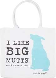 Dog is Good Like Big Mutts Canvas Dog Tote Bag, Blue, 16 x 16-in, 21-L