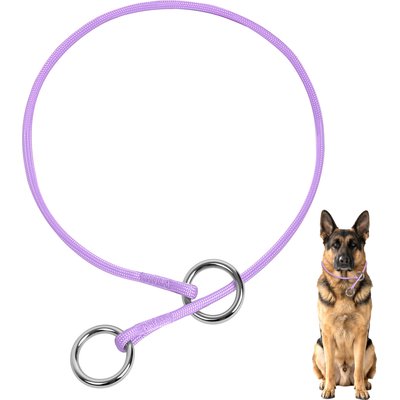 BARKBAY BARKBAY No Pull Slip Stainless Steel Ring Dog Training Collar, Violet Purple, 9.5 to 11.5-in neck, 3/8-in wide