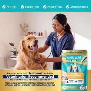 Solid Gold NutrientBoost Chicken & Sweet Potato Weight Control Gut Health Grain-Free Dry Dog Food for Medium & Large Dogs, 22-lb bag