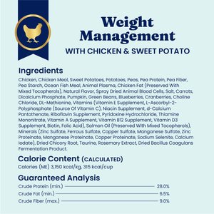 Solid Gold NutrientBoost Chicken & Sweet Potato Weight Control Gut Health Grain-Free Dry Dog Food for Medium & Large Dogs, 22-lb bag