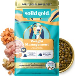 Solid Gold NutrientBoost Chicken & Sweet Potato Weight Control Gut Health Grain-Free Dry Dog Food for Medium & Large Dogs, 22-lb bag