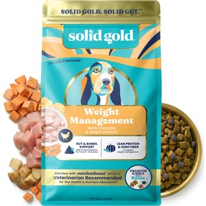 Solid Gold NutrientBoost Chicken & Sweet Potato Weight Control Gut Health Grain-Free Dry Dog Food for Medium & Large Dogs, 22-lb bag