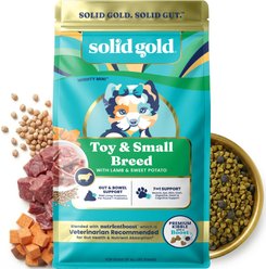 Solid Gold NutrientBoost Lamb & Sweet Potato Toy & Small Breed Gut Health Grain-Free Dry Dog Food, 11-lb bag