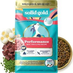 Solid Gold NutrientBoost Beef, Egg & Pea High Protein Gut Health Grain-Free Dry Dog Food for Medium & Large Dogs, 22-lb bag