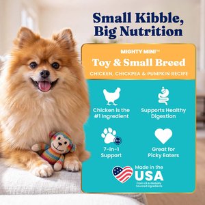 Solid Gold NutrientBoost Chicken, Chickpea & Pumpkin Toy & Small Breed Gut Health Grain-Free Dry Dog Food, 11-lb bag