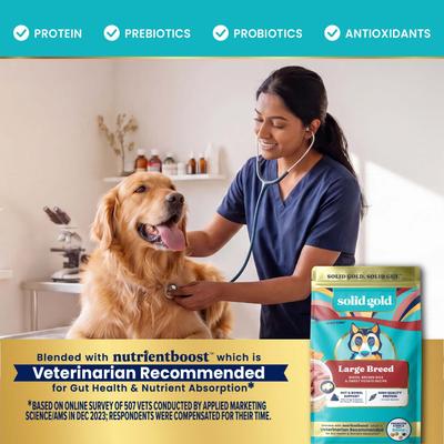 Show full view: Solid Gold NutrientBoost Bison & Brown Rice Large Breed Gut Health Whole Grain Dry Dog Food, 22-lb bag slide 7 of 11