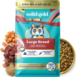 Solid Gold NutrientBoost Bison & Brown Rice Large Breed Gut Health Whole Grain Dry Dog Food, 22-lb bag