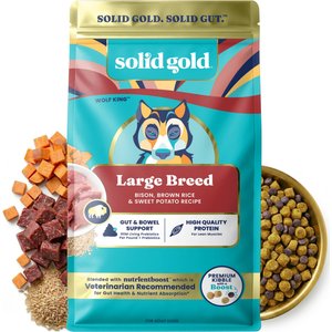 Solid Gold NutrientBoost Bison & Brown Rice Large Breed Gut Health Whole Grain Dry Dog Food, 22-lb bag