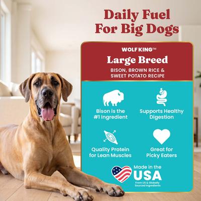 Show full view: Solid Gold NutrientBoost Bison & Brown Rice Large Breed Gut Health Whole Grain Dry Dog Food, 22-lb bag slide 3 of 11