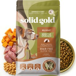 Solid Gold Sensitive Stomach Grain-Free Quail, Chickpea & Pumpkin Dry Dog Food, 24-lb bag