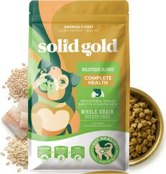 Solid Gold Sensitive Stomach Oatmeal, Pearled Barley & Ocean Fish Meal Whole Grain Dry Dog Food, 4-lb bag