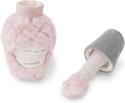 Lambwolf Nail Polish Squeaky Plush Dog Toy, Pink, 5-in