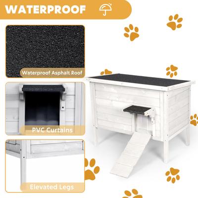 Show full view: IVY&LANE 27.1-in Outdoor Cat House, White slide 5 of 6