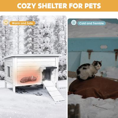 Show full view: IVY&LANE 27.1-in Outdoor Cat House, White slide 4 of 6