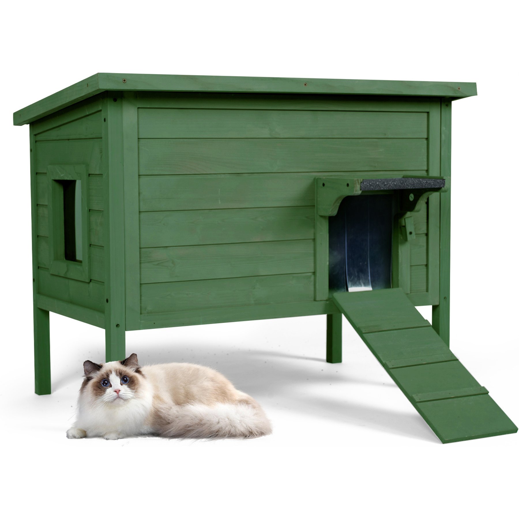 IVY&LANE 27.1-in Outdoor Cat House, Forest