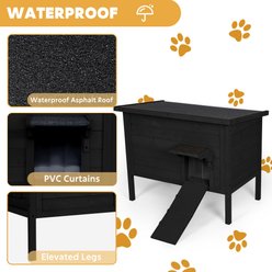 IVY&LANE 27.1-in Outdoor Cat House, Black slide 2 of 6