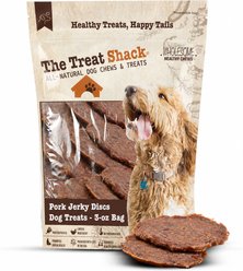 The Treat Shack Limited Ingredient High Protein Pork Jerky Discs Dog Treats, 3-oz bag