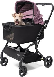Ibiyaya HUE-GO Detachable Dog & Cat Stroller & Capsule, Dusty Pink