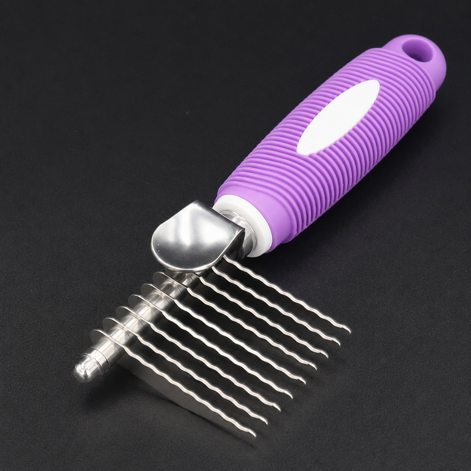 NonoPets Alternating Long Short Pin Stainless Steel Grooming Dog & Cat Comb