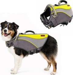KONG Sport Ultimate Float Water-Resistant Dog Life Jacket, Green, Small