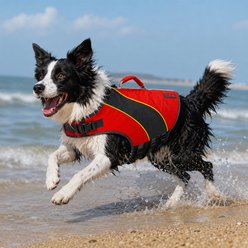 KONG Sport Aqua Float 3 Water-Resistant Dog Life Jacket, Red, Small slide 2 of 5