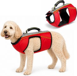 KONG Sport Aquatech Float Water-Resistant Dog Life Jacket, Red, X-Large