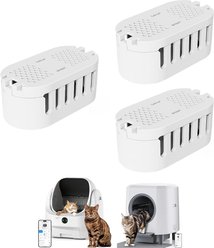 Ellenpent Compatible with ICB019 & ICB020 Automatic Cat Litter Box Deodorizer, White, 3 count