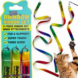 Repounce Rainbow Ribbon Set Cat Toy, 3 count