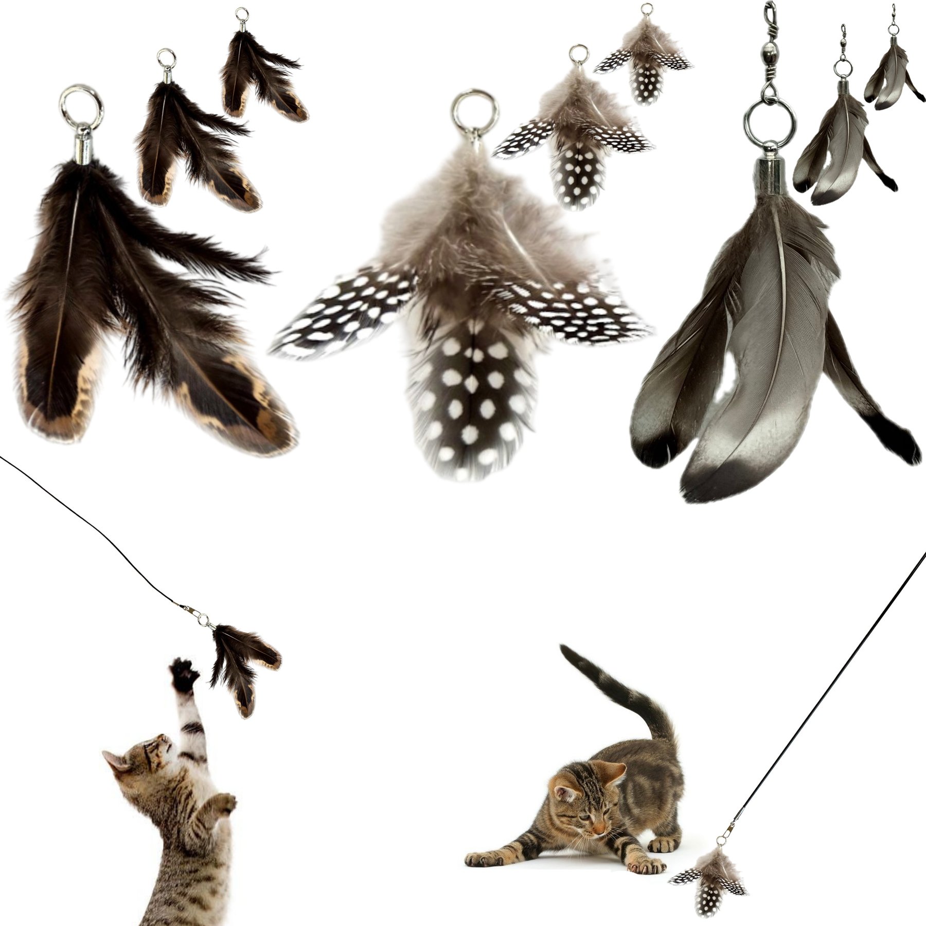 Repounce Feather Toy Set Cat Toy, 9 count