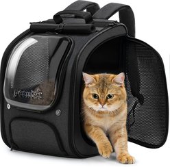 Pecute Bubble Backpack for Dogs & Cats Breathable Carrier, Black
