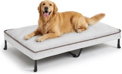 Veehoo Elevated Dog Bed with Waterproof Cushion Mat, Dark Grey, Jumbo: 49.2 x 32.7 x 9.1-in