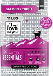 I and Love and You Naked Essentials Salmon & Trout Recipe Grain-Free Dry Cat Food, 11-lb bag