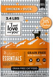 I and Love and You Naked Essentials Chicken & Duck Recipe Dry Cat Food, 3.4-lb bag
