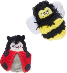 BARK Simone & Jean Paul The Love Bugs Squeaky Plush Dog Toy, Multicolor