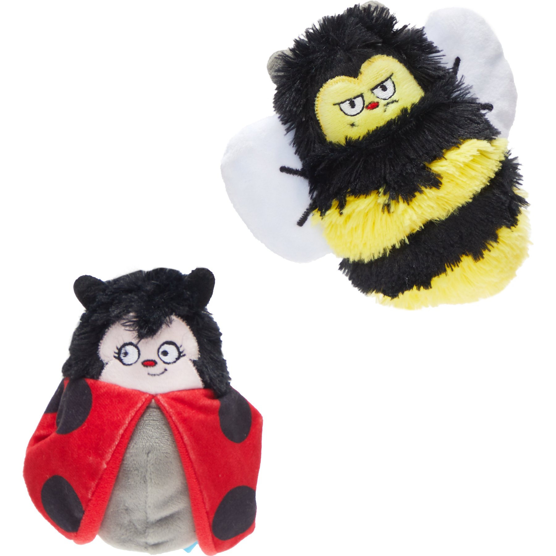 BARK Simone & Jean Paul The Love Bugs Squeaky Plush Dog Toy, Multicolor