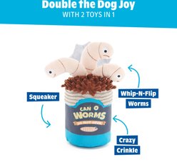 BARK Live Bait Bites Squeaky Plush Dog Toy, Multicolor slide 2 of 7