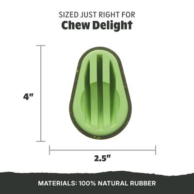 Show full view: BARK Avocadoggo Tough Chewer Treat Dispensers Dog Toy, Green slide 2 of 7