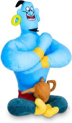 Buckle-Down Disney Aladdin Genie Sitting Squeaky Plush Dog Toy, Blue