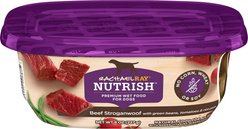 Rachael Ray Nutrish Beef Stroganwoof with Green Beans, Tomatoes & Rice Pasta Recipe Wet Dog Food, 8-oz tub, case of 8