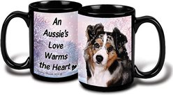 Pet Gifts USA Australian Shepherd Blue Merle Winter Coffee Mug, 15-oz