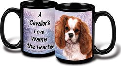 Pet Gifts USA Cavalier King Charles Blenheim Winter Coffee Mug, 15-oz