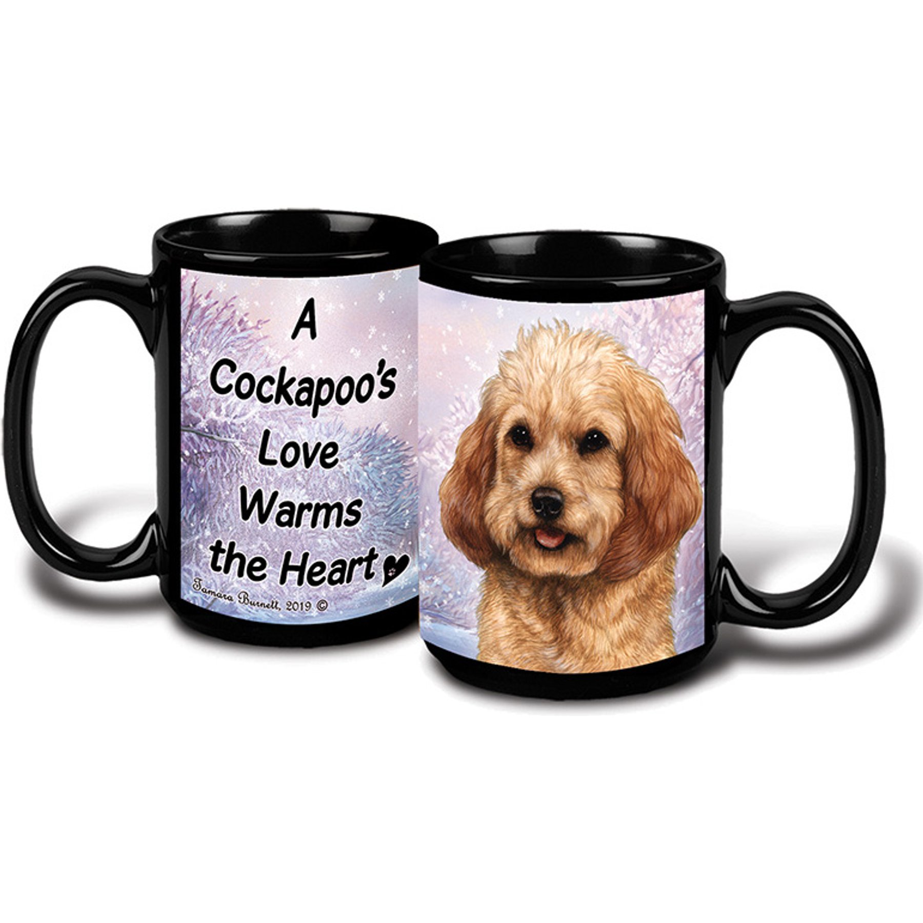 Pet Gifts USA Cockapoo Buff Winter Coffee Mug, 15-oz