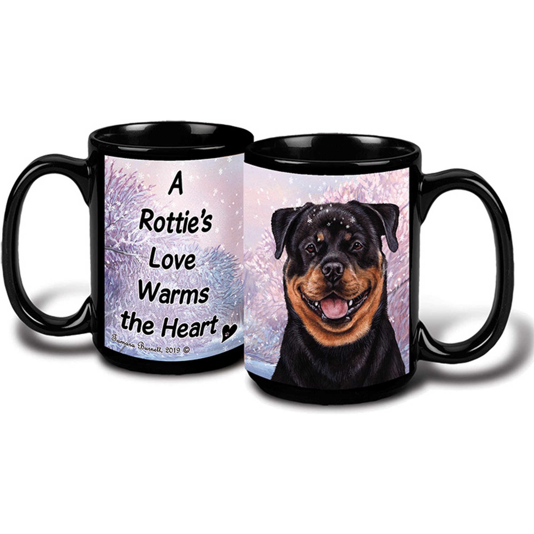Pet Gifts USA Rottweiler Winter Coffee Mug, 15-oz