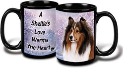 Pet Gifts USA Sheltie Sable Winter Coffee Mug, 15-oz