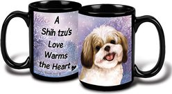 Pet Gifts USA Shih Tzu Winter Coffee Mug, 15-oz, Gold/White
