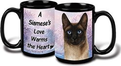 Pet Gifts USA Siamese Seal Point Cat Winter Coffee Mug, 15-oz