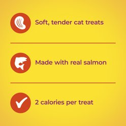 Meow Mix Irresistibles Soft Real Salmon Cat Treats, 3-oz bag slide 2 of 9
