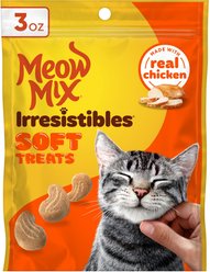 Meow Mix Irresistibles White Meat Chicken Soft Cat Treats, 3-oz bag
