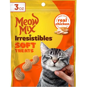 Meow Mix Irresistibles White Meat Chicken Soft Cat Treats, 3-oz bag